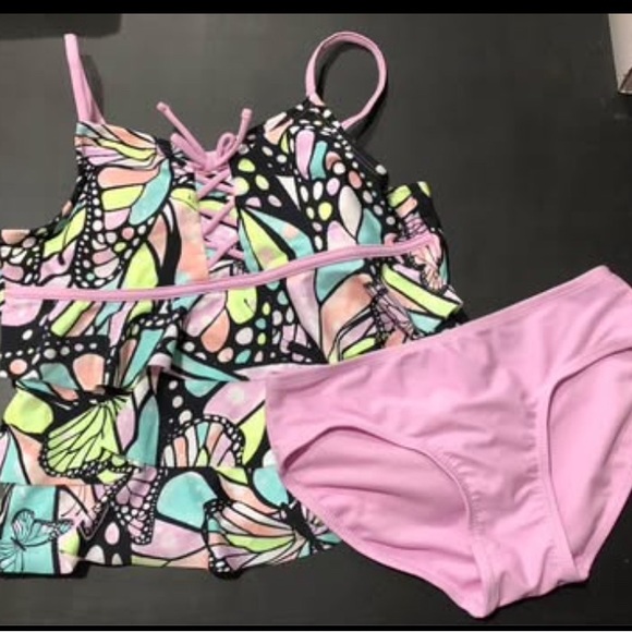 NWT-  Patterned Tankini Set - Picture 2 of 2